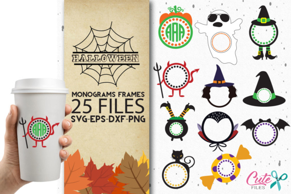 25 Halloween Themed Monogram Frames: A Creative Resource for Designers and Entrepreneurs