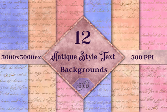 Antique Style Text Backgrounds - A Creative Resource for Designers and Content Creators