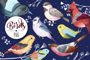 Birds Watercolor Elements and Bird Collection of Decorative Elements