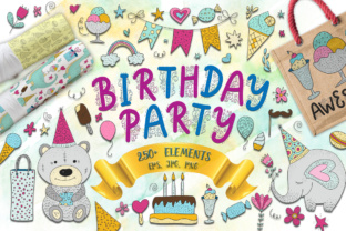 Birthday Party. Big Graphic Set.