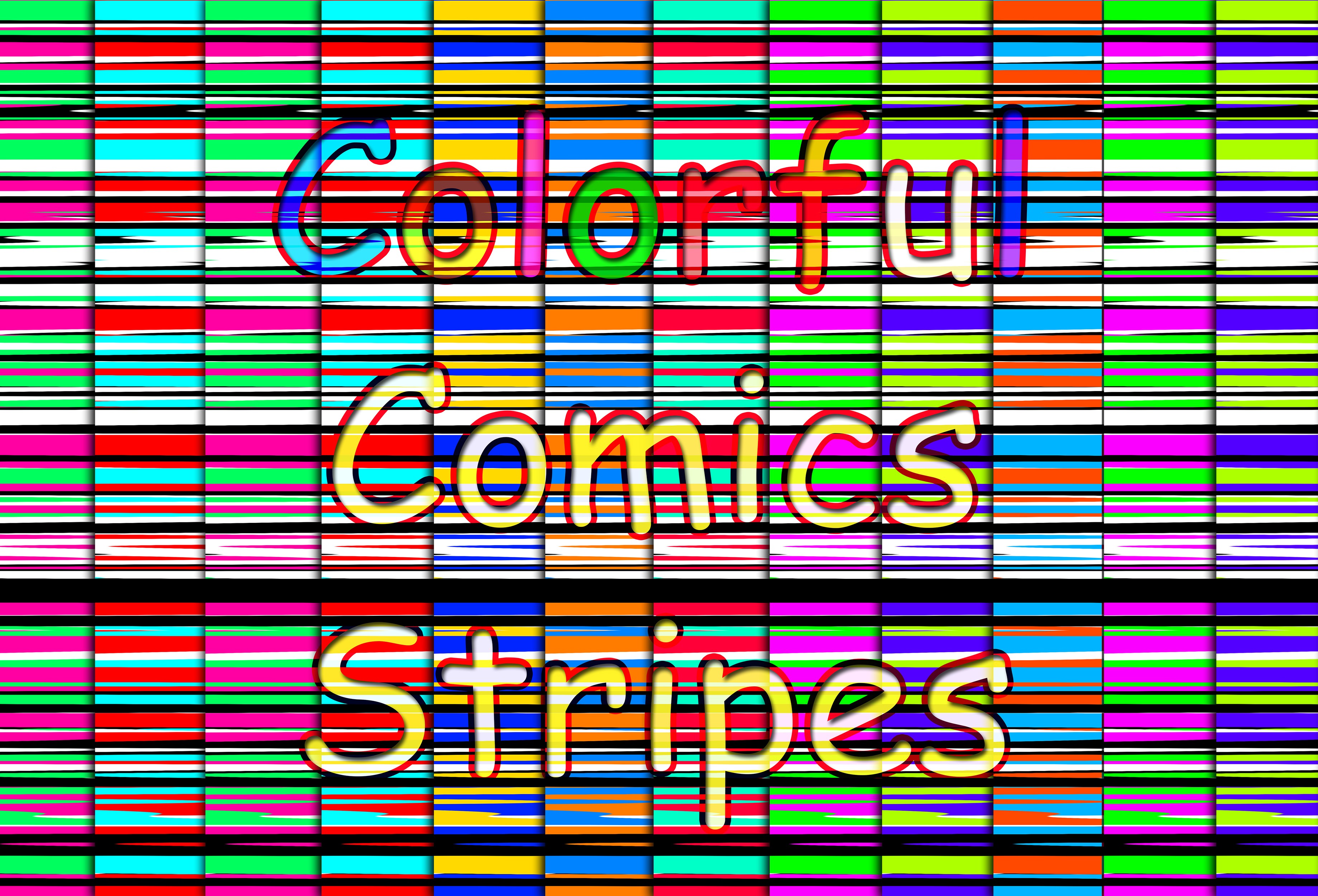 Colorful Comics Stripes: A Versatile Design Element for Textures, Backgrounds, and Decorative Prints