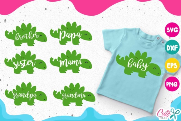 Dinosaur Family Design Elements