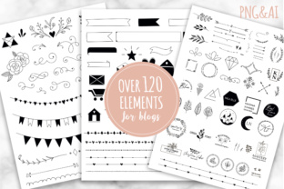 Handdrawn Decorative Elements for Blog Design