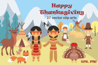 Happy Thanksgiving - Vector Clip Arts