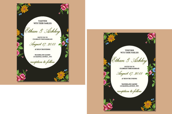 Invitation with Floral Pattern Frame: A Timeless Design Element for Modern Creativity