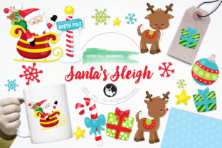 Santa's Sleigh Graphics Pack: A Creative Essential for Christmas Design