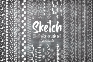 Sketch Illustrator Brush Set Bundle 100 Elements: A Versatile Tool for Creative Design