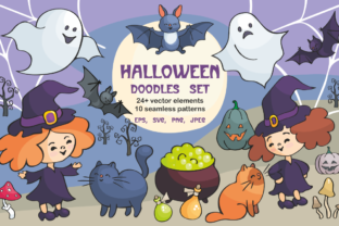 Spooky Creativity with Halloween Doodles Set