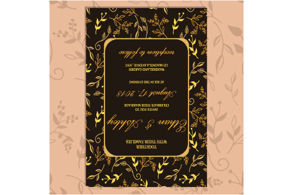 Wedding Invitation with Floral Pattern Frame: A Timeless Design for Special Occasions