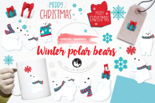 Winter Polar Bears: A Creative Christmas Illustration Set